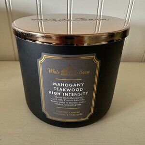 White Barn Scented 3 Wick Jar Candle Mahogany High Intensity Masculine Scent